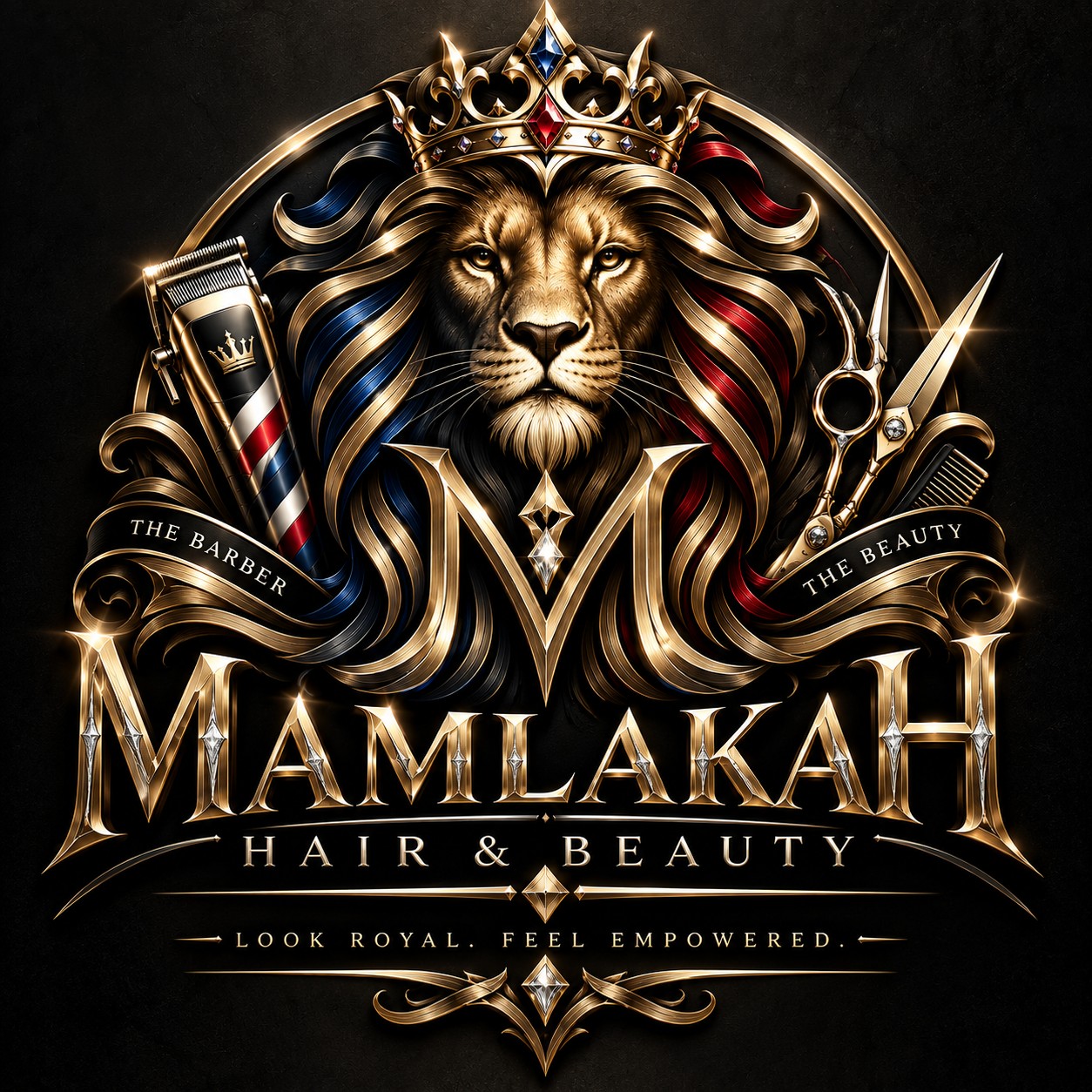 MAMLAKAH crowned lion logo