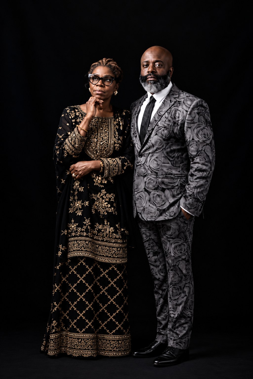 Apostle and Pastor Washington standing together in formal attire